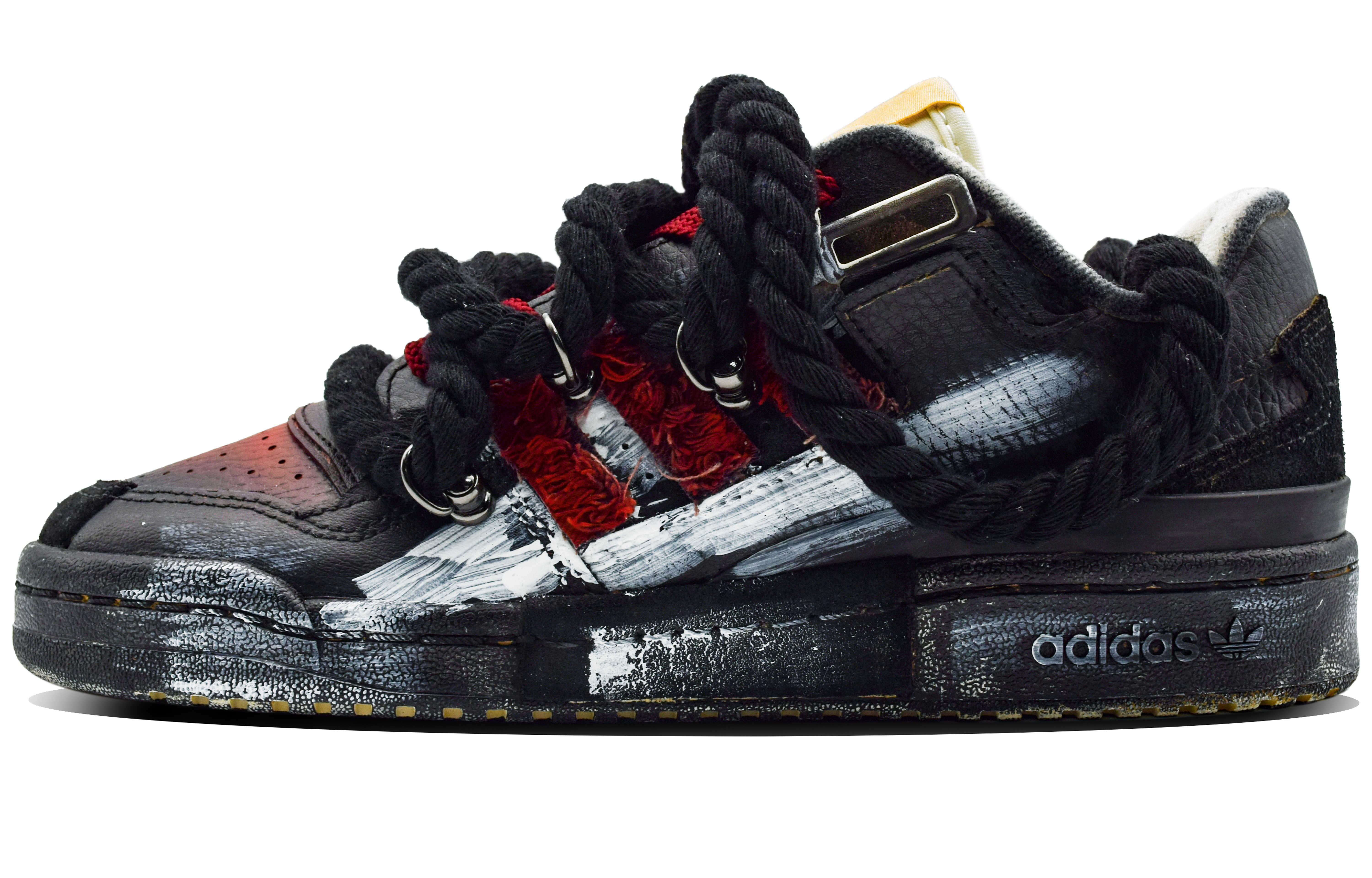 [Custom Shoes] adidas Originals Forum Low 'Gothic Graffiti Black Red'