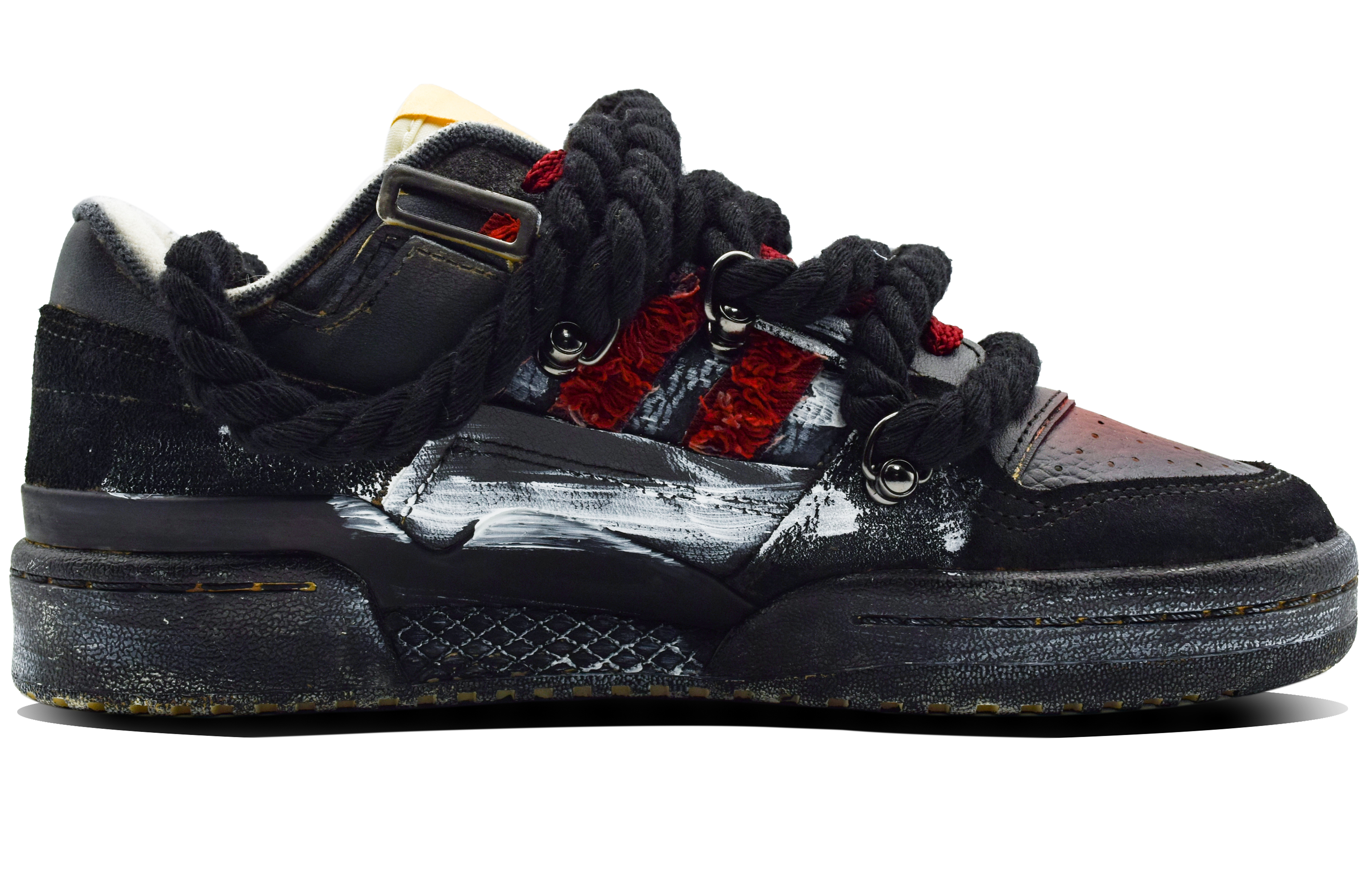 [Custom Shoes] adidas Originals Forum Low 'Gothic Graffiti Black Red' 圖 3