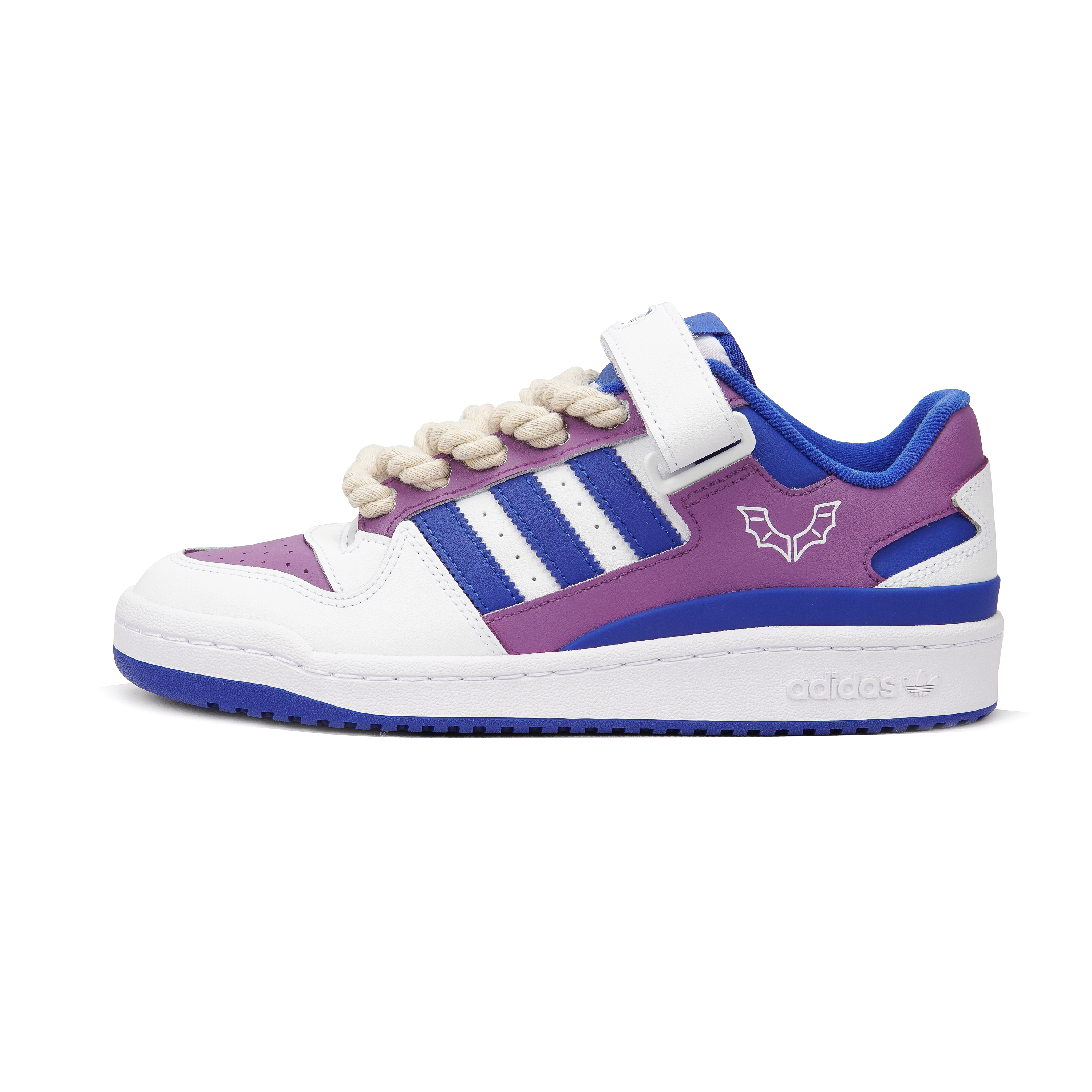 [Custom Shoes] adidas Originals Forum Low 'Satan's Angel White Blue Purple'