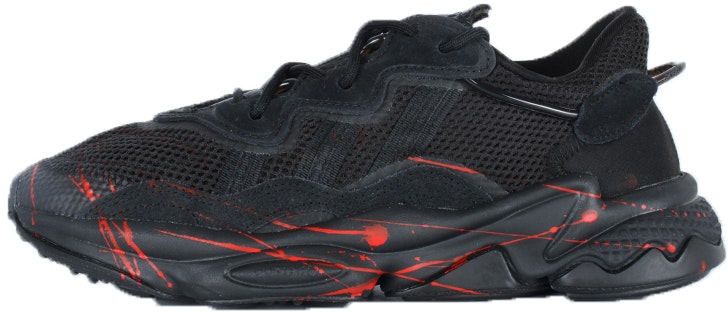custom-shoes-adidas-originals-ozweego-black-warrior-crested-ibis-red