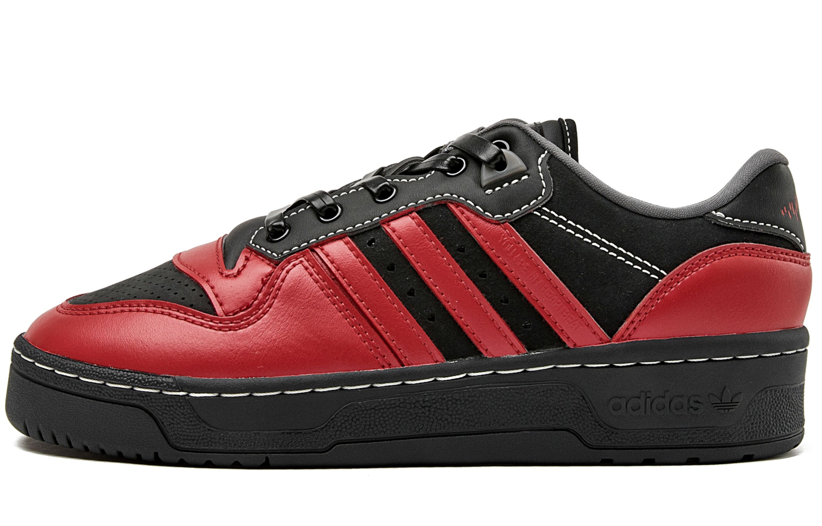 Order 【訂製球鞋】 adidas originals Rivalry 西裝霸王 街頭 潮流 復古 時尚 百搭 舒適 香波地群島 減震耐磨 低筒 板鞋 男女同款 黑紅