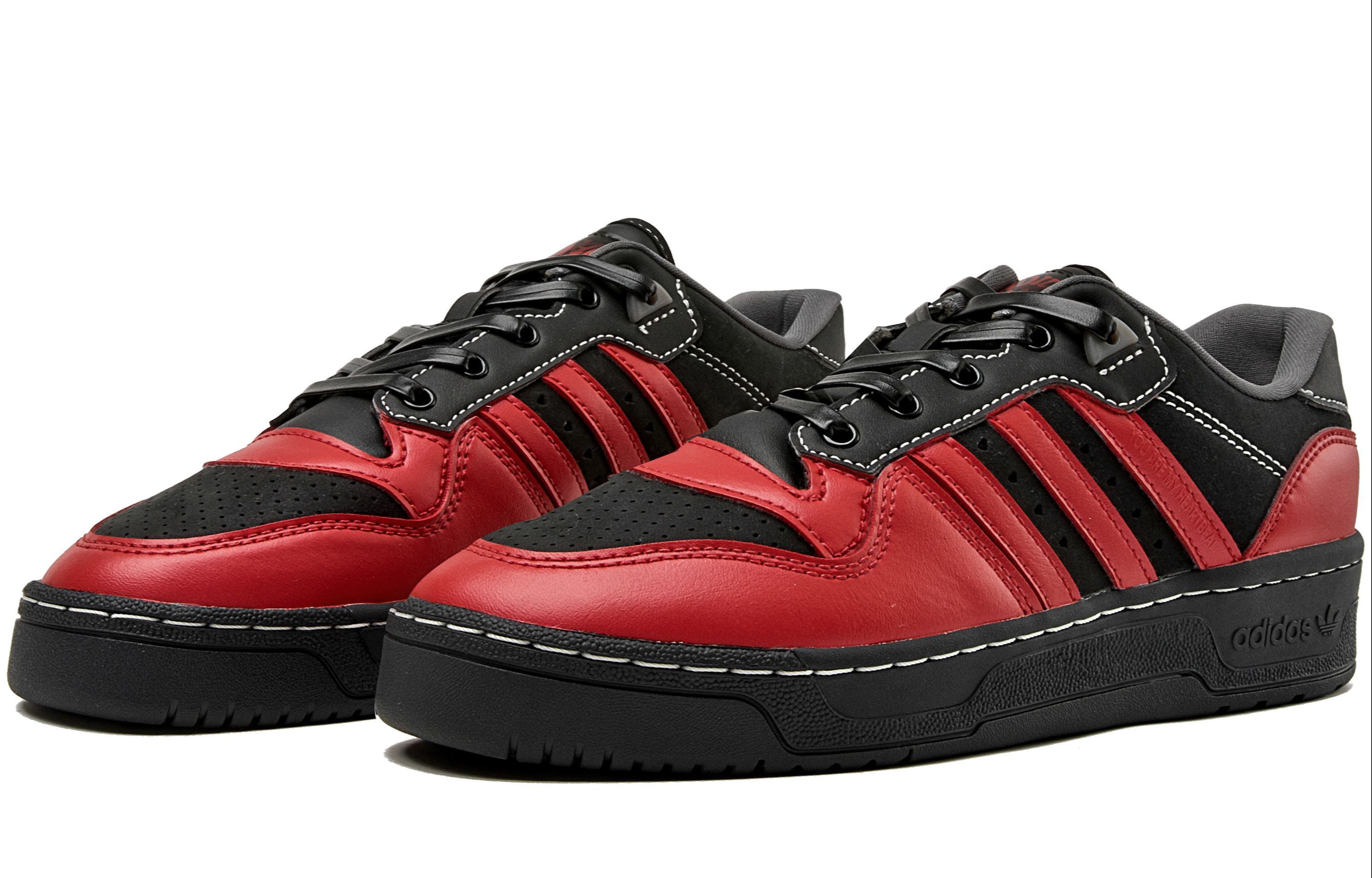 Shop 【訂製球鞋】 adidas originals Rivalry 西裝霸王 街頭 潮流 復古 時尚 百搭 舒適 香波地群島 減震耐磨 低筒 板鞋 男女同款 黑紅