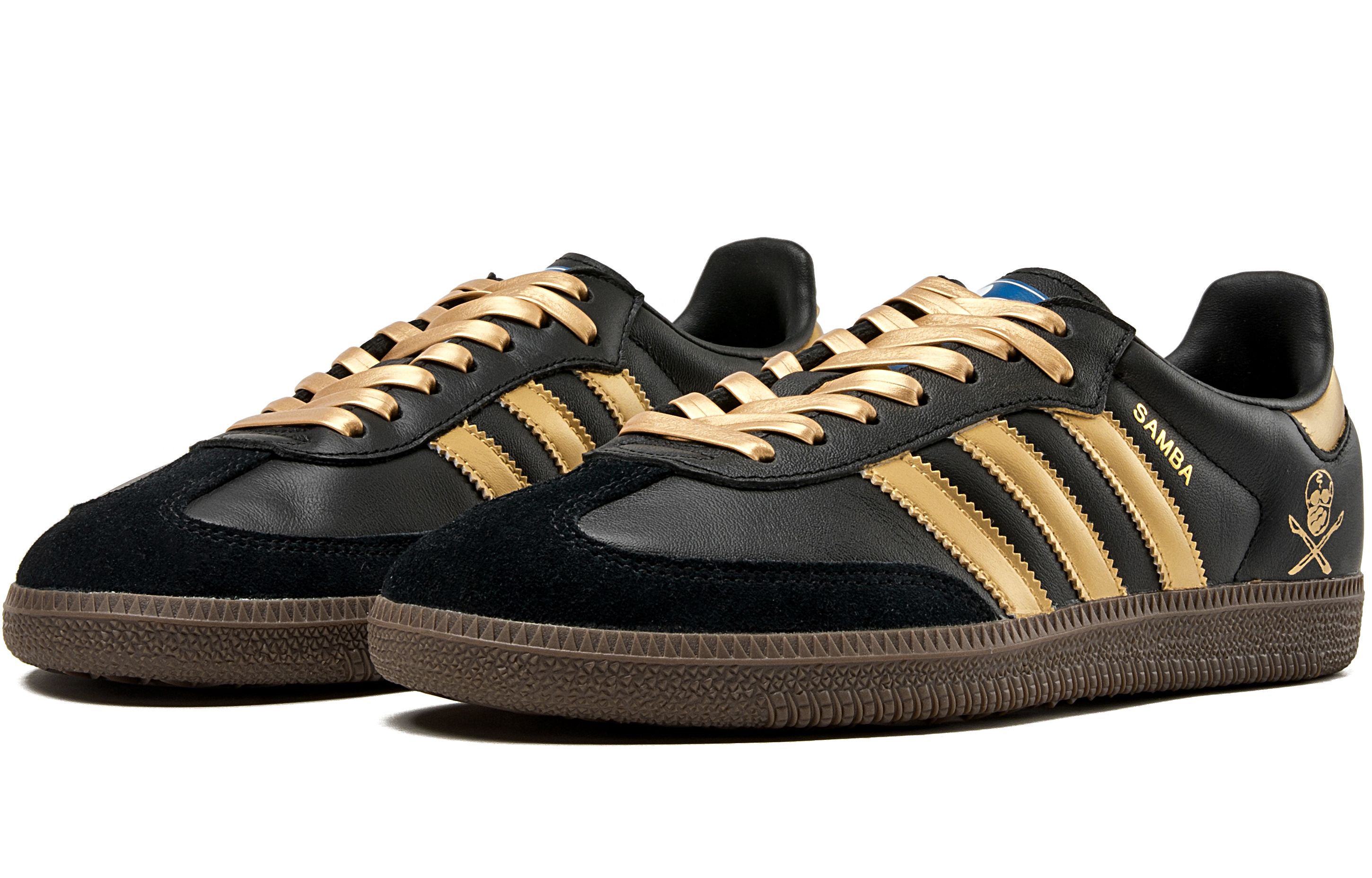Shop 아디다스 삼바 '블랙 골드' 커스텀 (Adidas Samba 'Black Gold' Custom) B75807(TEAM55-黑金海盗)