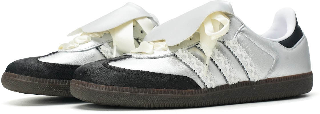 【訂製球鞋】 adidas originals Samba 黑銀Y2K風 甜美芭蕾 舒適百搭 防滑耐磨 低筒 板鞋 男女通款 黑銀 Shop 【訂製球鞋】 adidas originals Samba 黑銀Y2K風 甜美芭蕾 舒適百搭 防滑耐磨 低筒 板鞋 男女通款 黑銀