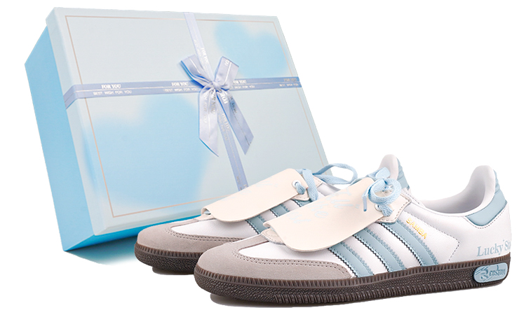 Buy [定制服饰] 阿迪达斯三叶草 Samba '蓝色流星盒' IG1024(Team27-男女同款蓝色陨星S-BOX)