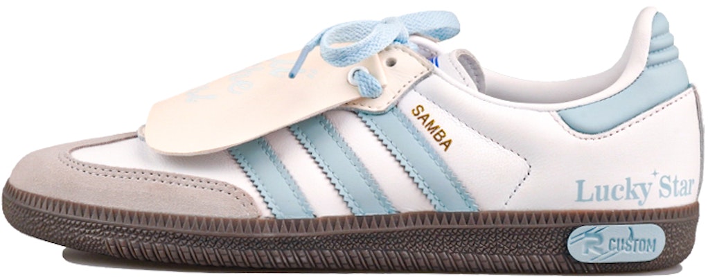 【訂製球鞋】adidas originals Samba RISK 藍色流星 禮盒 防滑耐磨 低筒 板鞋 男女款 藍白 Order 【訂製球鞋】adidas originals Samba RISK 藍色流星 禮盒 防滑耐磨 低筒 板鞋 男女款 藍白