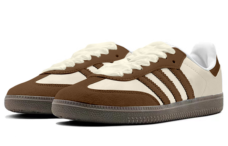 Lookbook Sepatu Custom adidas Originals Samba 'Coklat Putih Pucat' B75806(TeamY-男女款古美拉德棕米白)