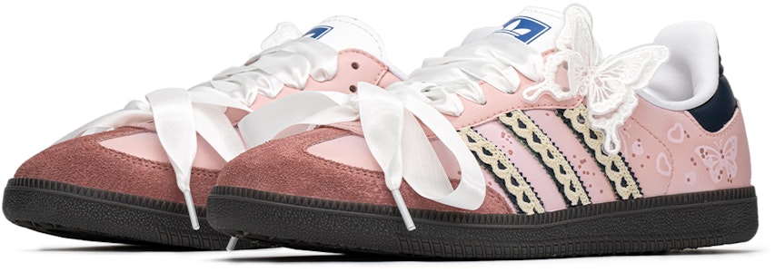 【客製運動鞋】 adidas originals Samba FZBB 戀人主題 蝴蝶精靈 趣味可愛 甜美百搭 低筒 板鞋 男女同款 粉藍 Shop 【客製運動鞋】 adidas originals Samba FZBB 戀人主題 蝴蝶精靈 趣味可愛 甜美百搭 低筒 板鞋 男女同款 粉藍