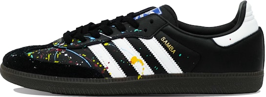 【客製化球鞋】adidas originals Samba ABLOODING 繽紛夏日系列 非規則隨機濺墨 多彩 清新簡約 低筒 板鞋 兼具男女 黑色 Lookbook 【客製化球鞋】adidas originals Samba ABLOODING 繽紛夏日系列 非規則隨機濺墨 多彩 清新簡約 低筒 板鞋 兼具男女 黑色