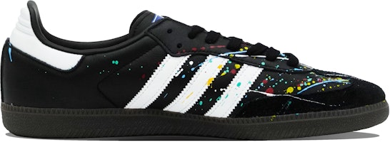 【客製化球鞋】adidas originals Samba ABLOODING 繽紛夏日系列 非規則隨機濺墨 多彩 清新簡約 低筒 板鞋 兼具男女 黑色 Shop 【客製化球鞋】adidas originals Samba ABLOODING 繽紛夏日系列 非規則隨機濺墨 多彩 清新簡約 低筒 板鞋 兼具男女 黑色