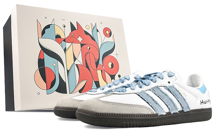 Buy [Custom Shoes] adidas Originals Samba 'Cowbusy White-Blue'