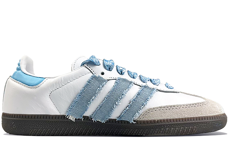 Lookbook [Custom Shoes] adidas Originals Samba 'Cowbusy White-Blue'