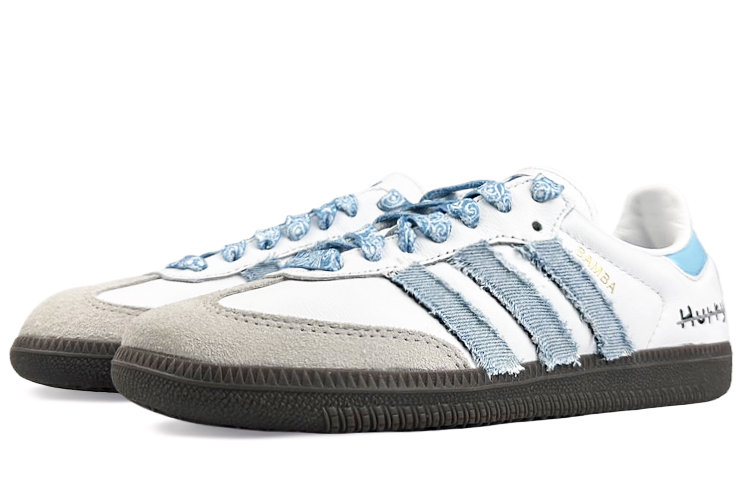 Shop [Custom Shoes] adidas Originals Samba 'Cowbusy White-Blue'