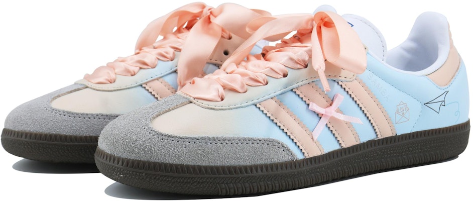 아디다스 오리지널 삼바 '크림 아이스크림 핑크-블루' (커스텀 슈즈) B75806(Team168-奶油雪糕) Shop 아디다스 오리지널 삼바 '크림 아이스크림 핑크-블루' (커스텀 슈즈) B75806(Team168-奶油雪糕)