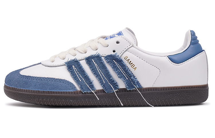 Buy [Zapatillas Personalizadas] adidas Originals Samba 'Costura de Mezclilla' IG1024(TeamI-男女同款牛仔缝纫K蓝白)