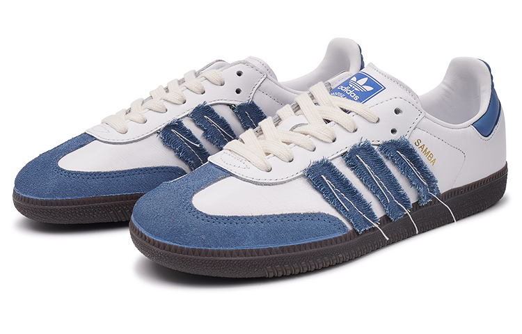 Lookbook [Zapatillas Personalizadas] adidas Originals Samba 'Costura de Mezclilla' IG1024(TeamI-男女同款牛仔缝纫K蓝白)