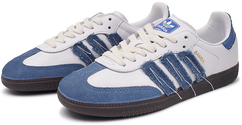 아디다스 삼바 "데님 스티치" (커스텀) IG1024(TeamI-男女同款牛仔缝纫K蓝白) Lookbook 아디다스 삼바 "데님 스티치" (커스텀) IG1024(TeamI-男女同款牛仔缝纫K蓝白)