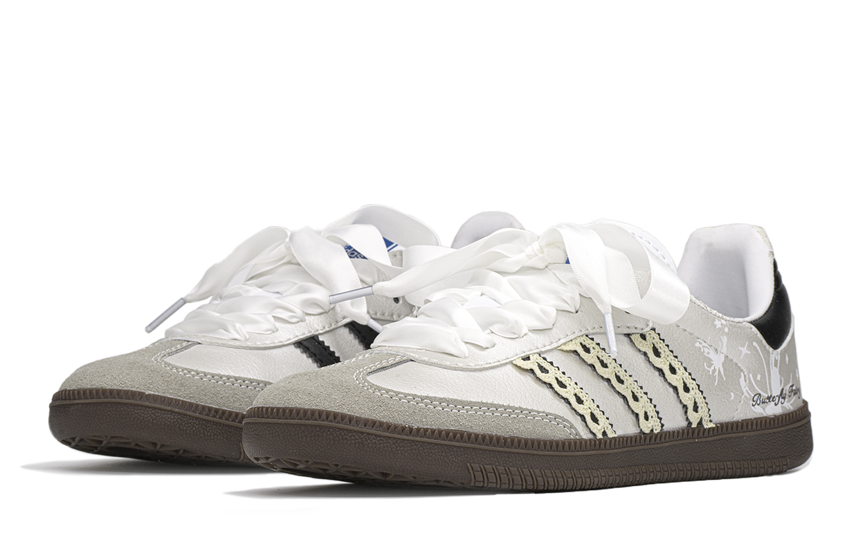Shop [Sepatu Custom] adidas Originals Samba 'Kupu-kupu Perak Cair Metallic Girl' B75806(TeamA-五金蝴蝶)