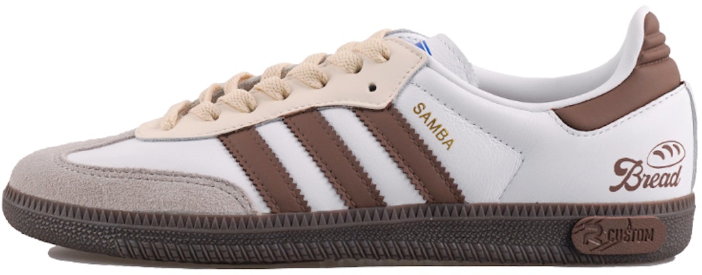 【訂製球鞋】 adidas originals Samba RISK 焦糖可頌 防滑耐磨 低筒 板鞋 男女款 棕白 Order 【訂製球鞋】 adidas originals Samba RISK 焦糖可頌 防滑耐磨 低筒 板鞋 男女款 棕白