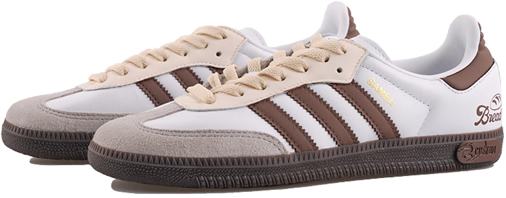 【訂製球鞋】 adidas originals Samba RISK 焦糖可頌 防滑耐磨 低筒 板鞋 男女款 棕白 Shop 【訂製球鞋】 adidas originals Samba RISK 焦糖可頌 防滑耐磨 低筒 板鞋 男女款 棕白