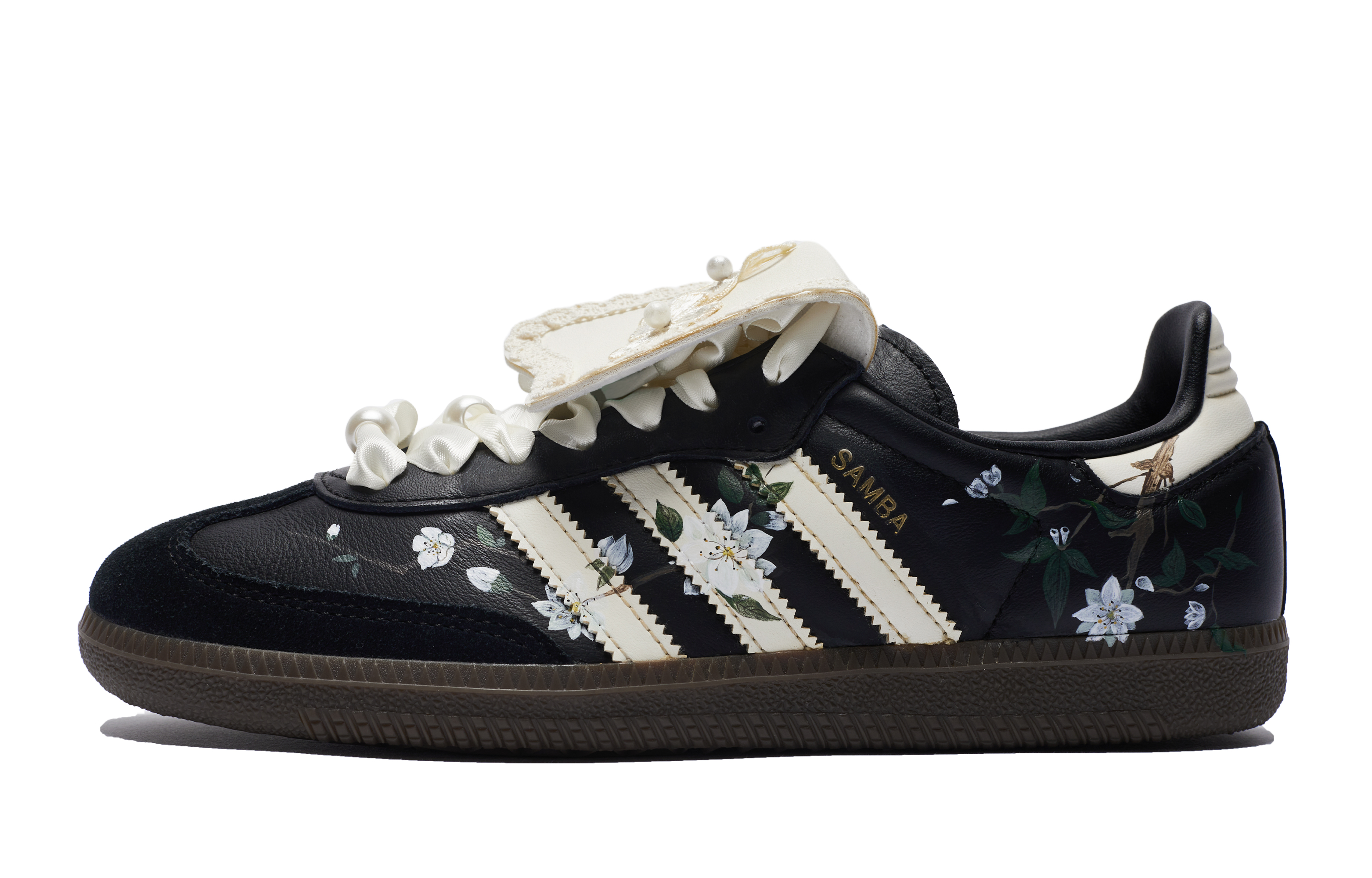 [Custom Shoes] adidas Originals Samba 'Yulan Lace Black White'