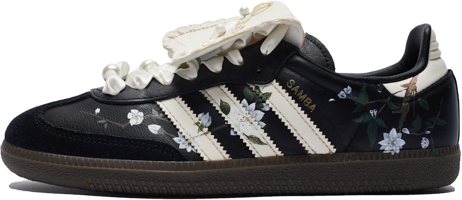 아디다스 오리지널스 삼바 '위란 레이스 블랙 화이트' 커스텀 슈즈 B75807(Team80-男女同款玉兰缀枝头) Order 아디다스 오리지널스 삼바 '위란 레이스 블랙 화이트' 커스텀 슈즈 B75807(Team80-男女同款玉兰缀枝头)