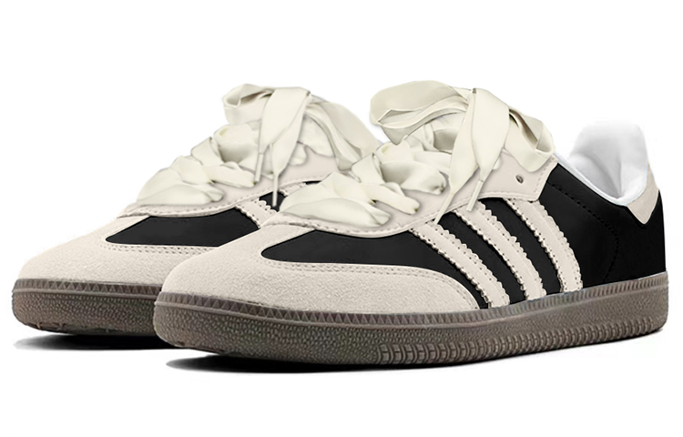 Lookbook 아디다스 삼바 OG '발레 크림' (커스텀) B75806(TeamY-男女款奶油小熊黑米白)