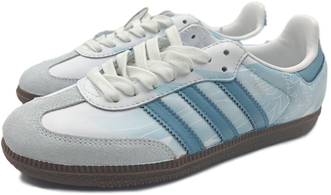 【訂製球鞋】adidas originals Samba OG 螢火森林 天空之翼 小眾清新 低筒 板鞋 男女同款 藍白 Shop 【訂製球鞋】adidas originals Samba OG 螢火森林 天空之翼 小眾清新 低筒 板鞋 男女同款 藍白