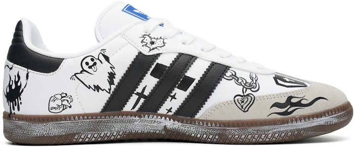 아디다스 삼바 OG '고딕 그라피티' 커스텀 슈즈 B75806(Team35-十字架主题涂鸦) Order 아디다스 삼바 OG '고딕 그라피티' 커스텀 슈즈 B75806(Team35-十字架主题涂鸦)