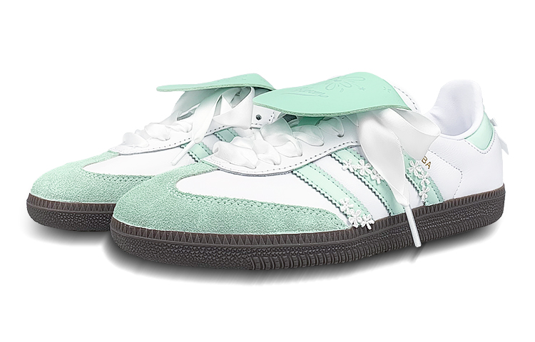 Shop [Kasot Custom] adidas Originals Samba OG 'Mint Meadow' B75806(Team116-绿花朵双鞋舌)