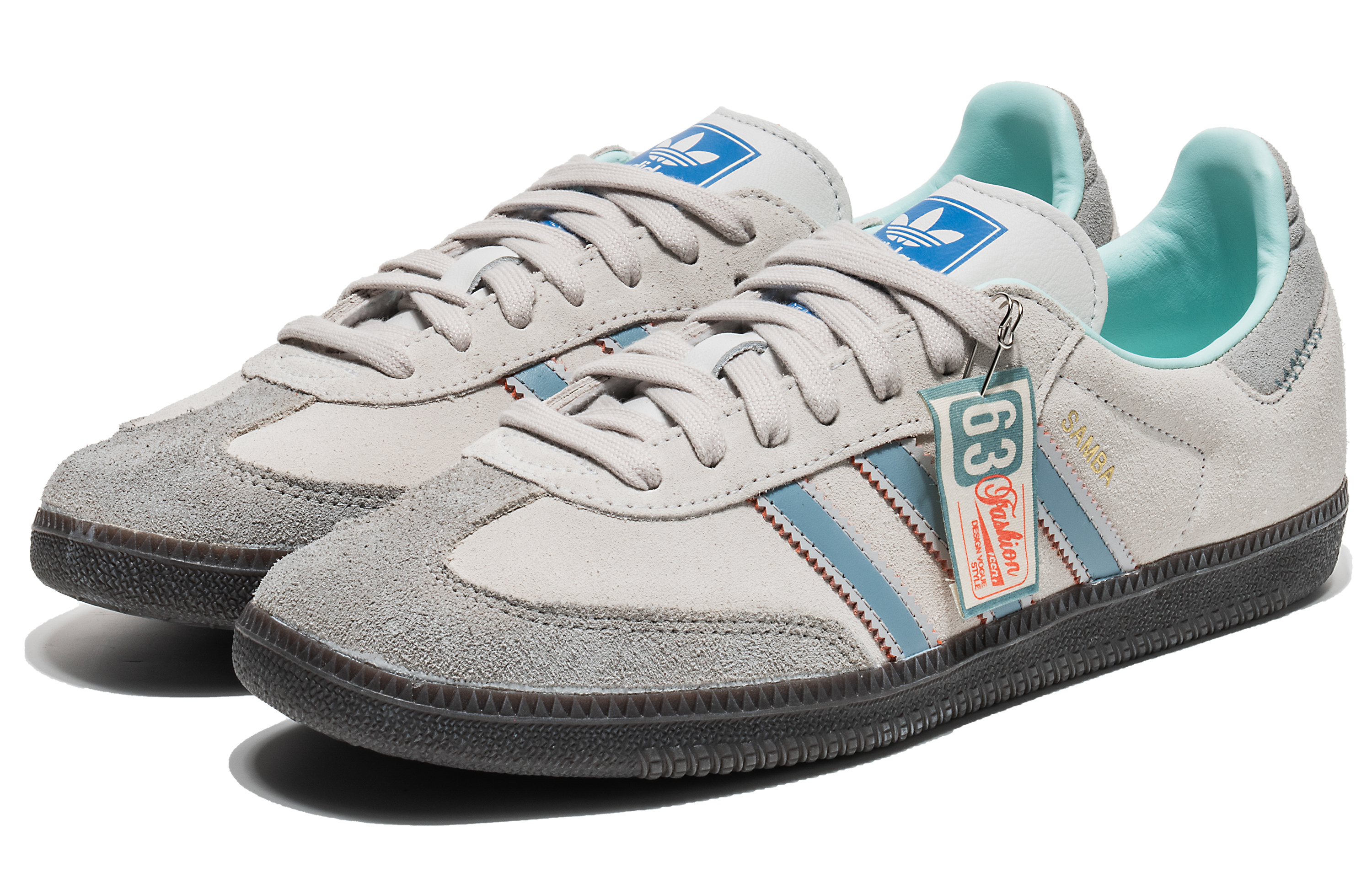 Lookbook 【訂製球鞋】adidas originals Samba OG 英倫復古 海鹽牛奶 防滑減震 低筒 板鞋 男女同款 灰色