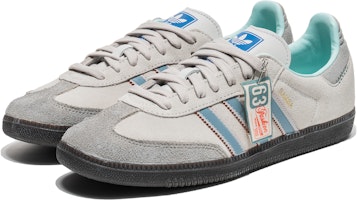 【訂製球鞋】adidas originals Samba OG 英倫復古 海鹽牛奶 防滑減震 低筒 板鞋 男女同款 灰色 Lookbook 【訂製球鞋】adidas originals Samba OG 英倫復古 海鹽牛奶 防滑減震 低筒 板鞋 男女同款 灰色