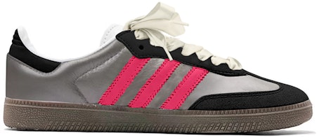 カスタム Samba OG シルバー/黒/ピンク (Adidas) B75806(TeamY-男女款复古辣妹银黑粉) Lookbook カスタム Samba OG シルバー/黒/ピンク (Adidas) B75806(TeamY-男女款复古辣妹银黑粉)