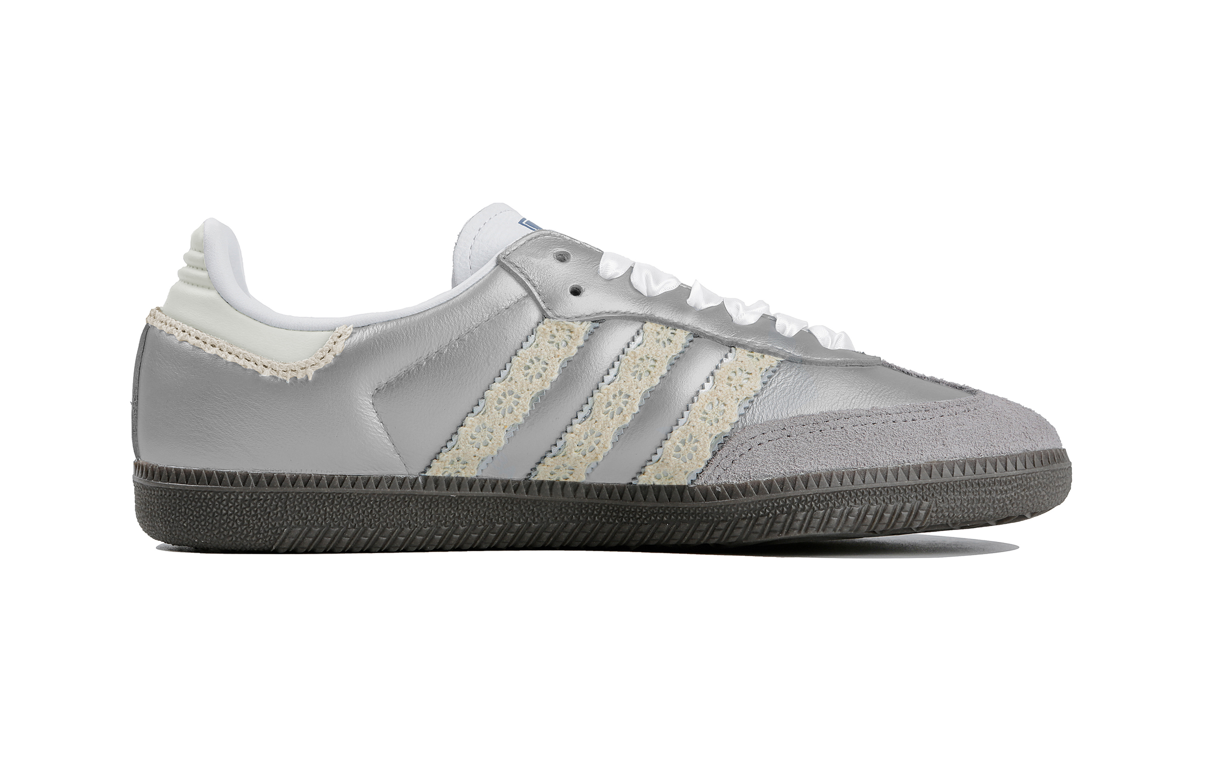 Lookbook [Zapatillas personalizadas] adidas Samba OG "Plata Lunar Flor Helada" B75806(Team4-男女款银月霜花SBOX)