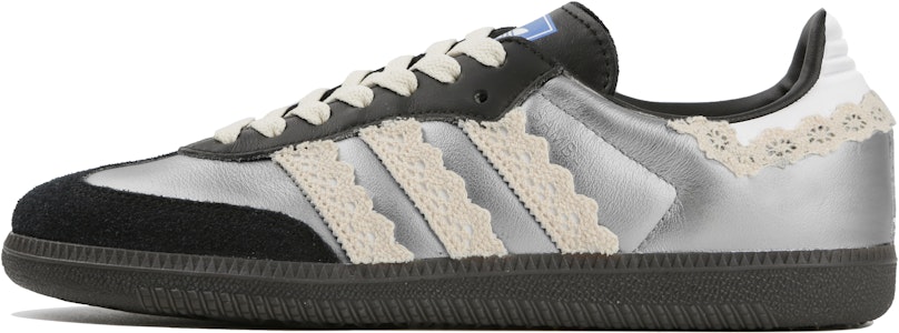 【客製球鞋】adidas Originals Samba OG銀月夜舞 甜蜜 低筒 板鞋 男女同款 銀黑 Buy 【客製球鞋】adidas Originals Samba OG銀月夜舞 甜蜜 低筒 板鞋 男女同款 銀黑
