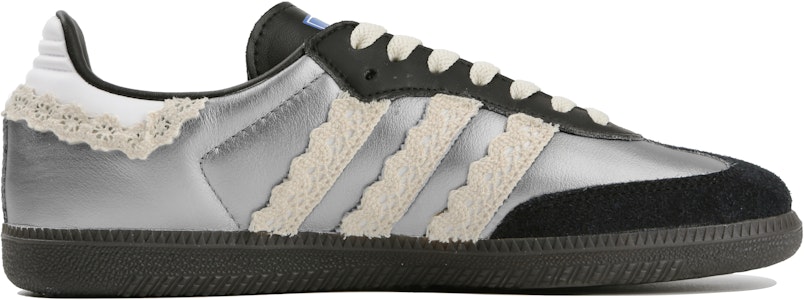 【客製球鞋】adidas Originals Samba OG銀月夜舞 甜蜜 低筒 板鞋 男女同款 銀黑 Order 【客製球鞋】adidas Originals Samba OG銀月夜舞 甜蜜 低筒 板鞋 男女同款 銀黑