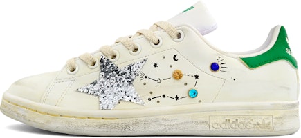 【客製化球鞋】 adidas originals StanSmith 星圖軌跡 復古 時尚 亮片 鑲鑽 減震防滑 低筒 板鞋 男女款 白綠 Order 【客製化球鞋】 adidas originals StanSmith 星圖軌跡 復古 時尚 亮片 鑲鑽 減震防滑 低筒 板鞋 男女款 白綠