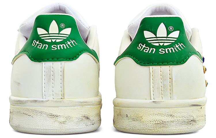 Purchase 【客製化球鞋】 adidas originals StanSmith 星圖軌跡 復古 時尚 亮片 鑲鑽 減震防滑 低筒 板鞋 男女款 白綠