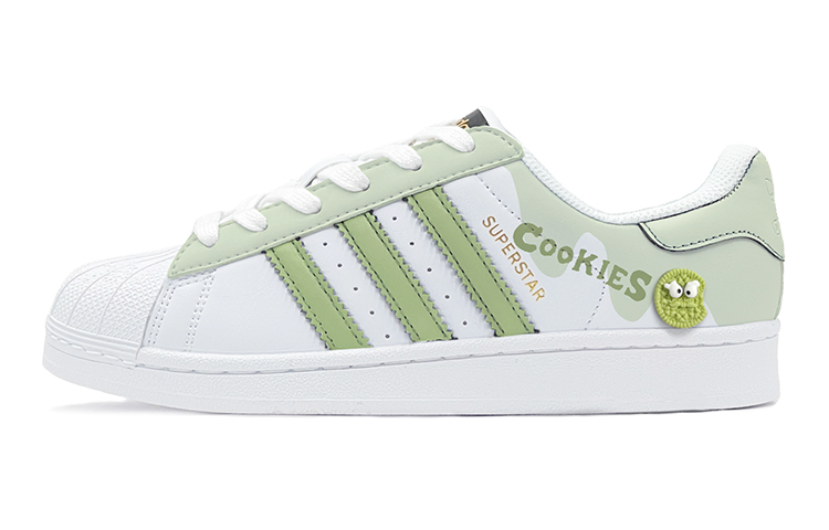Buy 【定製球鞋】 adidas originals Superstar 學院風 奇趣餅乾 特殊鞋盒 低幫 板鞋 男女同款 綠白