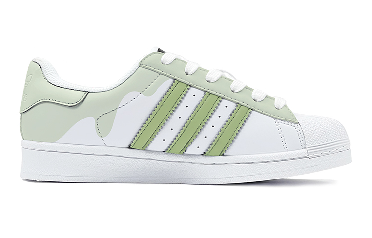 Order 【定製球鞋】 adidas originals Superstar 學院風 奇趣餅乾 特殊鞋盒 低幫 板鞋 男女同款 綠白