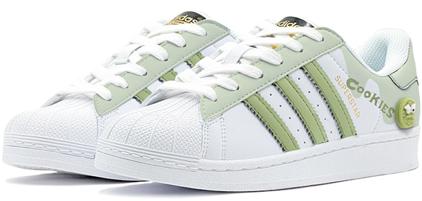 【定製球鞋】 adidas originals Superstar 學院風 奇趣餅乾 特殊鞋盒 低幫 板鞋 男女同款 綠白 Lookbook 【定製球鞋】 adidas originals Superstar 學院風 奇趣餅乾 特殊鞋盒 低幫 板鞋 男女同款 綠白