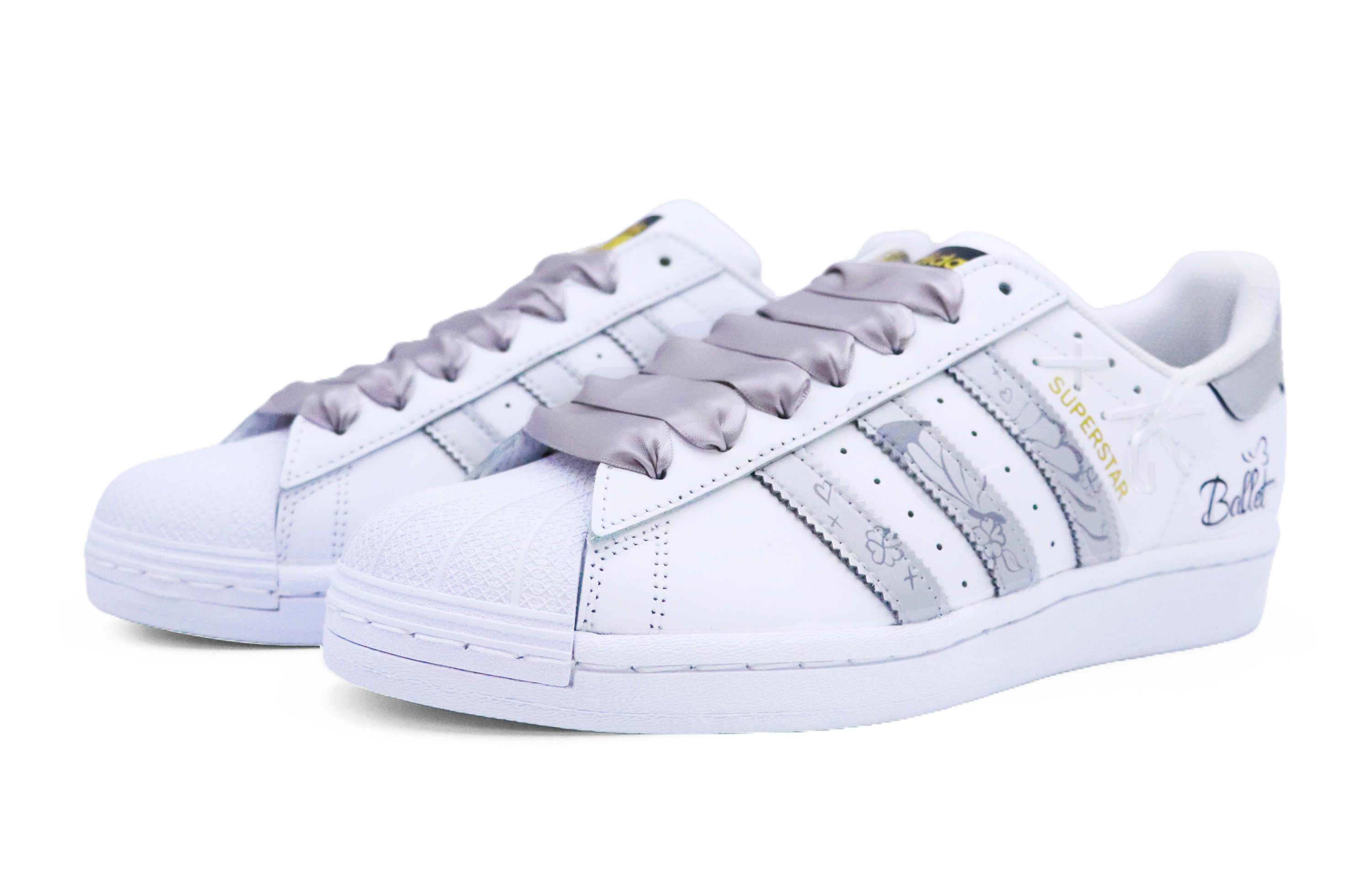 Purchase [定制鞋款] 阿迪达斯三叶草 Superstar '芭蕾银白' EG4958(team253-芭蕾舞曲)