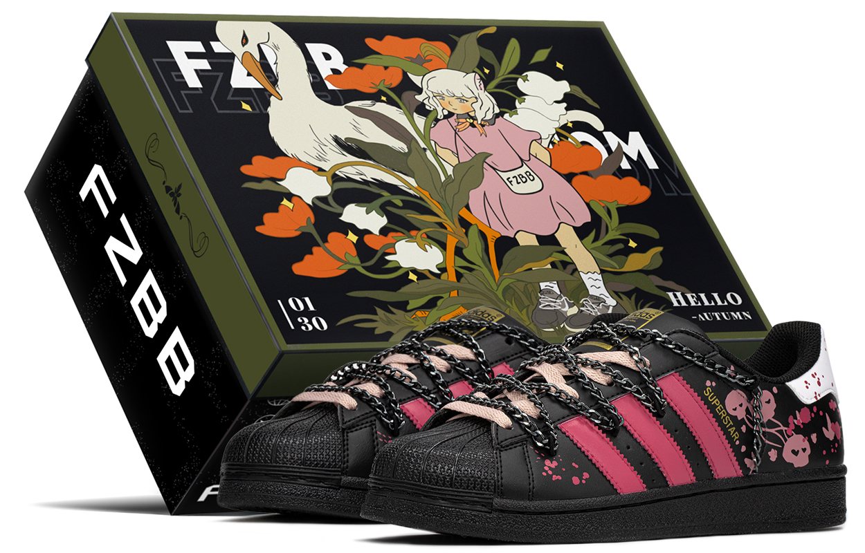 [Custom Shoes] adidas Originals Superstar 'Black Pink Subculture'