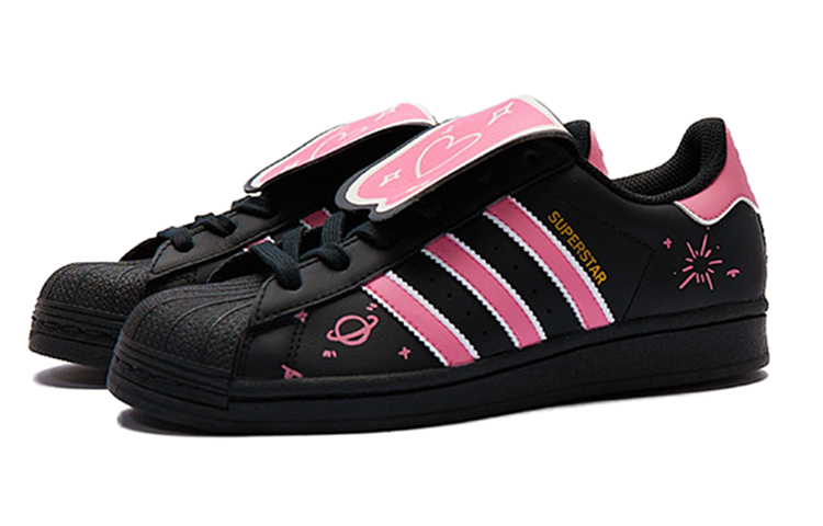 Shop カスタム Superstar 「黒ピンク泡クラゲ」 (Adidas Originals) EG4959(Team15-花火少女)