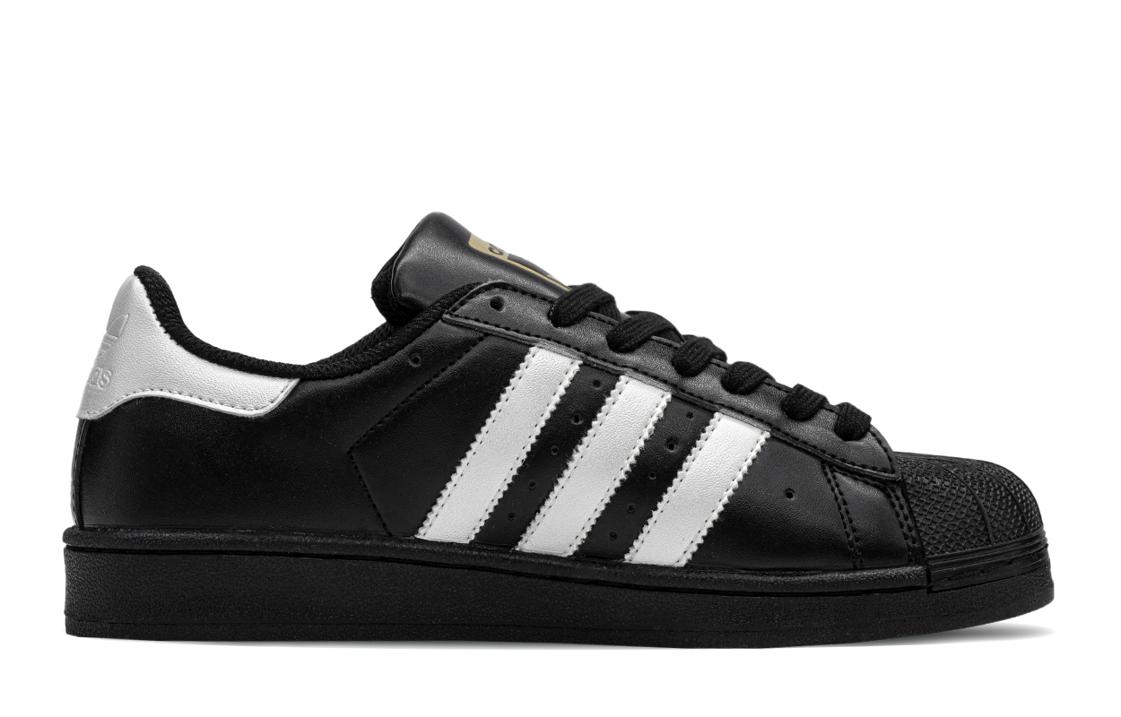 [Custom Shoes] adidas Originals Superstar 'Black Silver' 圖 3