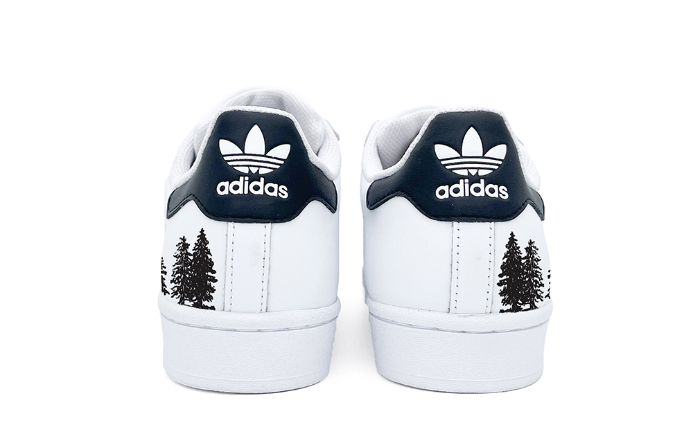 [Custom Shoes] adidas Originals Superstar 'Black White Snow Mountain' 圖 5