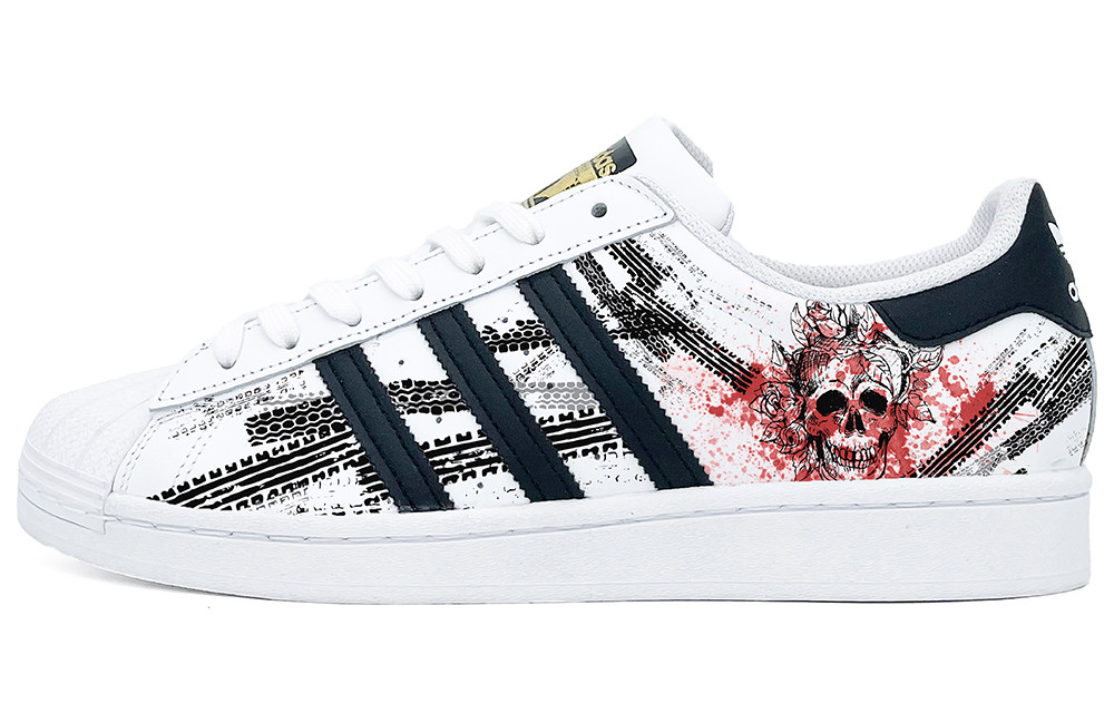 Buy [Custom Shoes] adidas Originals Superstar 'Calavera Sangrienta Negro Rojo' EG4958(Team2-血色骷髅)