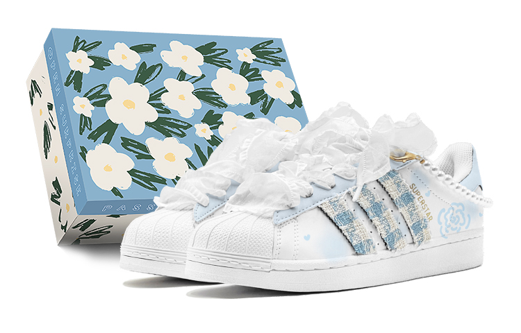 [Custom Shoes] adidas Originals Superstar 'Blue Camellia'