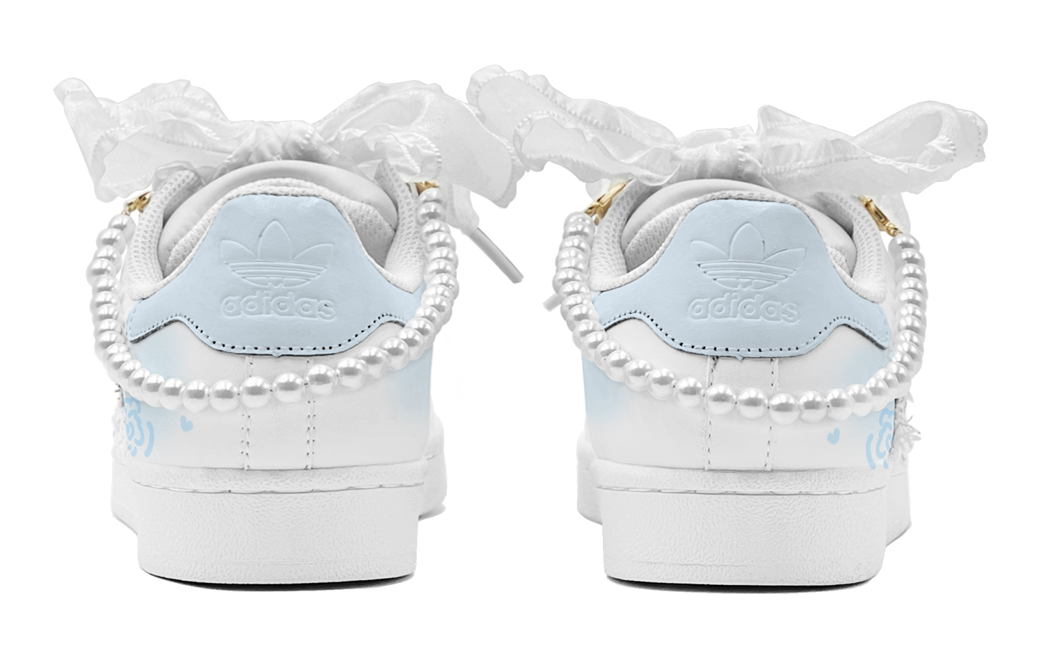 [Custom Shoes] adidas Originals Superstar 'Blue Camellia' 圖 5