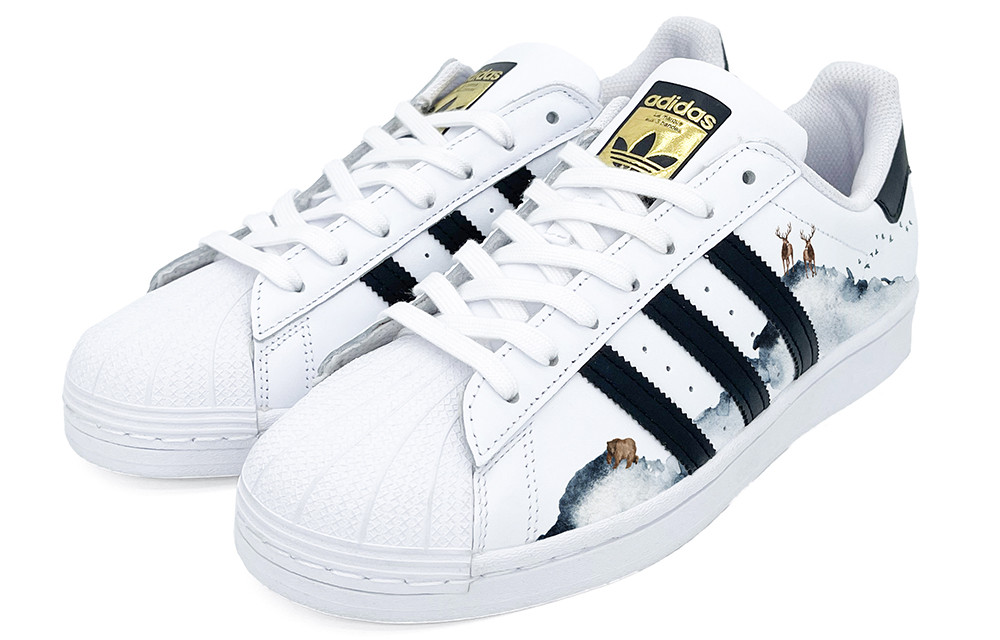 [Custom Shoes] adidas Originals Superstar 'Blue Deer and Bear' 圖 3